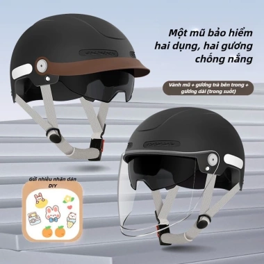 Mũ Bảo Hiểm Xe Máy Điện Nam Nữ Chống Nắng Mùa Hè, Tiêu Chuẩn Quốc Gia, Nửa Đầu, Giá 340.200