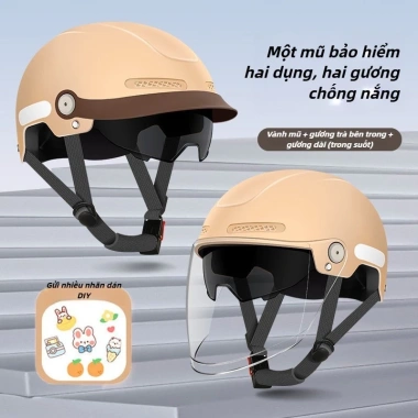 Mũ Bảo Hiểm Xe Máy Điện Nam Nữ Chống Nắng Mùa Hè, Tiêu Chuẩn Quốc Gia, Nửa Đầu, Giá 340.200