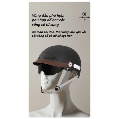 Mũ Bảo Hiểm Xe Máy Điện Nam Nữ Chống Nắng Mùa Hè, Tiêu Chuẩn Quốc Gia, Nửa Đầu, Giá 340.200
