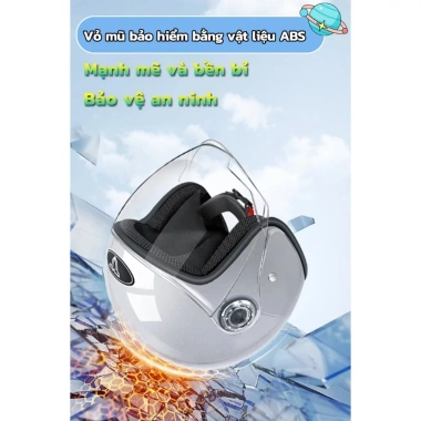 Mũ Bảo Hiểm Xe Máy Nam Nữ Pin Nửa Mũ 4 Mùa Đa Năng Chống Nắng Hel Giá 146.500₫