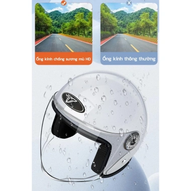 Mũ Bảo Hiểm Xe Máy Nam Nữ Pin Nửa Mũ 4 Mùa Đa Năng Chống Nắng Hel Giá 146.500₫