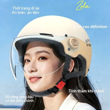 Mũ bảo hiểm xe tay ga Masontex, kính chắn gió tích hợp, phù hợp mọi mùa 284.999₫