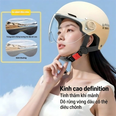 Mũ bảo hiểm xe tay ga Masontex, kính chắn gió tích hợp, phù hợp mọi mùa 284.999₫ 2