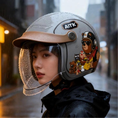 Mũ bảo hiểm xe tay ga Masontex Unisex, tấm lưỡi che tích hợp, dùng mọi mùa, chỉ 340.000 VND 3