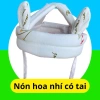 Mũ bảo vệ đầu bé vải đũi xốp cao cấp, nón bảo hiểm an toàn cho bé tập ngồi, bò, đi 4