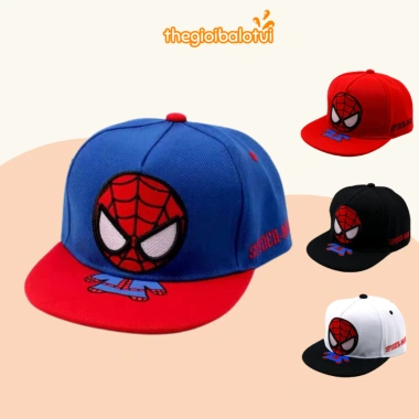 Mũ bé trai 1‑7 tuổi thêu Spider‑Man siêu nhân, mũ lưỡi trai đi học mầm non, mẫu giáo, đồ trẻ em – giảm giá 21%