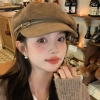 Mũ beret nhung lì kèm đai da cá tính trẻ trung, phù hợp 4 mùa - giá 170k