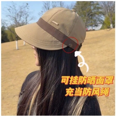 Mũ bucket chống nắng hàng dày kín chóp, có nút cài khẩu trang - hè 2.025