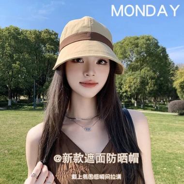 Mũ bucket chống nắng hàng dày kín chóp, có nút cài khẩu trang - hè 2.025