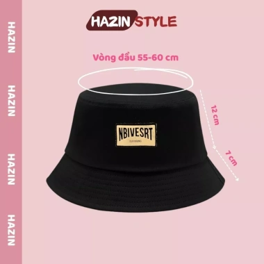 Mũ bucket HAZIN thêu họa tiết, vành cụp 2 lớp, basic nam nữ phong cách Hàn Quốc 61.000 VND 2 Mũ bucket HAZIN thêu họa tiết, vành cụp 2 lớp, basic nam nữ phong cách Hàn Quốc 61.000 VND 2
