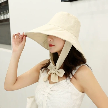 Mũ bucket nữ tai bèo rộng, vành che nắng, dây cột chất, mặt nạ cotton gập - 111.999₫ 6 Mũ bucket nữ tai bèo rộng, vành che nắng, dây cột chất, mặt nạ cotton gập - 111.999₫ 6