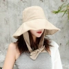 Mũ bucket nữ tai bèo rộng, vành che nắng, dây cột chất, mặt nạ cotton gập - 111.999₫ 7