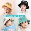 Mũ bucket tai bèo, nón vải rộng vành bảo vệ bé khỏi ánh nắng, dây mũ điều chỉnh 3
