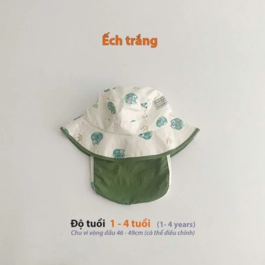 Mũ bucket trẻ em che cổ gáy, tai bèo vành rộng, chống UV, vải nhanh khô - 165k 10 Mũ bucket trẻ em che cổ gáy, tai bèo vành rộng, chống UV, vải nhanh khô - 165k 10
