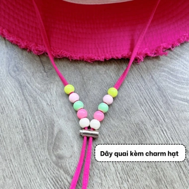 Mũ Bucket Tua Rua Đính Hột Hoa - Nón Tai Bèo Chống Nắng, Viền Rách Dây M135 Giá 45.000