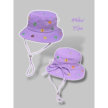 Mũ Bucket Tua Rua Đính Hột Hoa - Nón Tai Bèo Chống Nắng, Viền Rách Dây M135 Giá 45.000