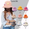 Mũ Bucket Tua Rua Xỏ Hạt, Charm Hoa Len, Nón Tai Bèo Viền Rách Hàn Quốc 67.5k