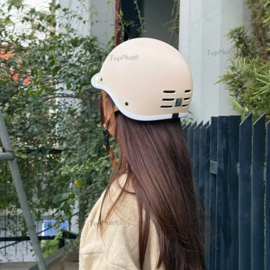 Mũ Cá Heo Kem Nam Nữ Camry CR Helmet - Giá 139k, tặng Tai Gấu và Charm Tên