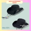 Mũ cao bồi nữ nón vành tròn dây ngọc che nắng mùa hè năng động - Giá 68.000đ