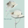 Mũ cao bồi nữ nón vành tròn dây ngọc che nắng mùa hè năng động - Giá 68.000đ 8