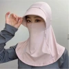 Mũ che nắng lụa băng thoáng khí trùm kín mặt, cổ choàng UV90+ giảm còn 21.500đ