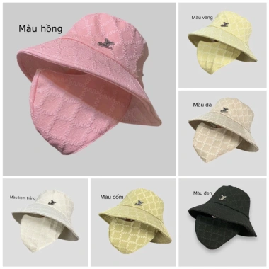 Mũ chống nắng kèm khẩu trang vải xốp gấp gọn - Tiện lợi, giảm giá còn 75.000đ