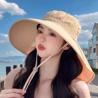 Mũ chống nắng nữ chùm gáy rộng, vanh UV - Giá chỉ 41.000 VND 6 Mũ chống nắng nữ chùm gáy rộng, vanh UV - Giá chỉ 41.000 VND 6