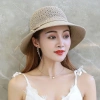 Mũ chống nắng nữ gập gọn giặt được UPF50+ rộng vành Hàn Quốc bảo vệ UV bãi biển 6