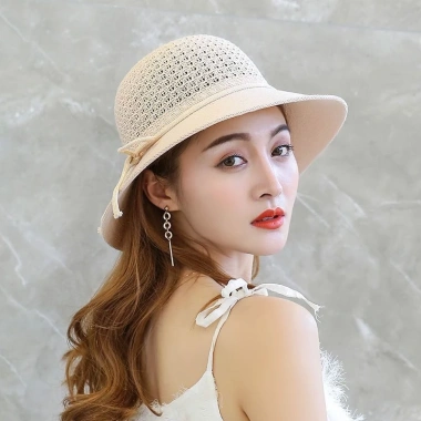 Mũ chống nắng nữ gập gọn giặt được UPF50+ rộng vành Hàn Quốc bảo vệ UV bãi biển 7 Mũ chống nắng nữ gập gọn giặt được UPF50+ rộng vành Hàn Quốc bảo vệ UV bãi biển 7