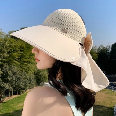 Mũ chống nắng nữ hở chóp, tấm che sau cổ tháo rời - bảo vệ toàn diện, chỉ 59k