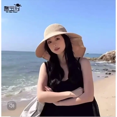 Mũ chống nắng nữ hở chóp, tấm che sau cổ tháo rời - bảo vệ toàn diện, chỉ 59k