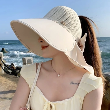 Mũ chống nắng nữ hở chóp, tấm che sau cổ tháo rời - bảo vệ toàn diện, chỉ 59k 10 Mũ chống nắng nữ hở chóp, tấm che sau cổ tháo rời - bảo vệ toàn diện, chỉ 59k 10