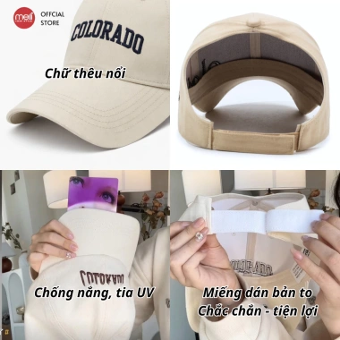 Mũ chống nắng nửa đầu Hàn Quốc, lưỡi trai thêu Ngựa kaki, vành rộng, quai điều chỉnh - 50.996₫ 3