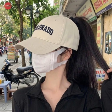 Mũ chống nắng nửa đầu Hàn Quốc, lưỡi trai thêu Ngựa kaki, vành rộng, quai điều chỉnh - 50.996₫ 8