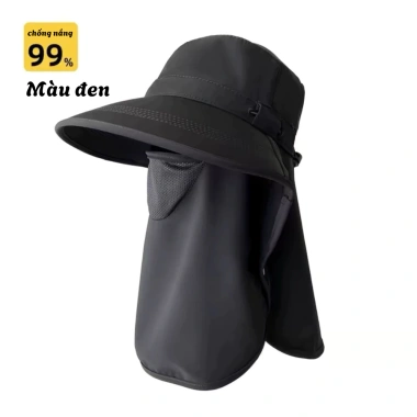 Mũ Chống Nắng UV 99% + Khẩu Trang Che Cổ Tháo Rời, Thoáng Khí, Chống Bụi - Giá 47.5k 10