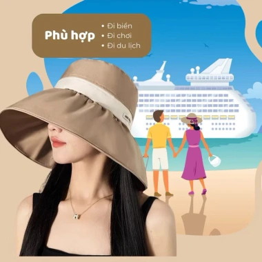 Mũ Chống Nắng Vành Rộng Có Dây Dút - Mẫu Mới Giá 59.000, Bảo Vệ Toàn Diện