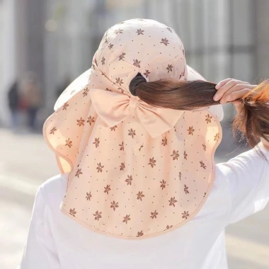 Mũ chống nắng vành rộng gấp lại kèm khẩu trang nữ - Hàng loại 1, giảm giá 35k 3