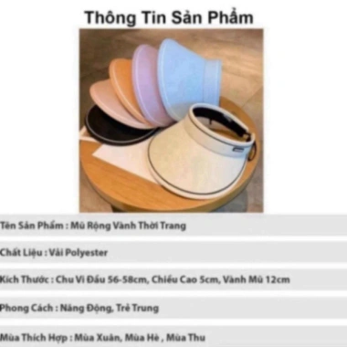 Mũ Chống Nắng Vành Rộng HGHOME Chống Tia UV – Thiết Kế Nhỏ Gọn, Sang Trọng, Giá Ưu Đãi 33.000₫