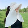 Mũ Chống Nắng Vành Rộng Khăn Choàng UV Bảo Vệ Mặt Cổ, Gấp Gọn, Thoáng Mát - Giá 66.150đ 4