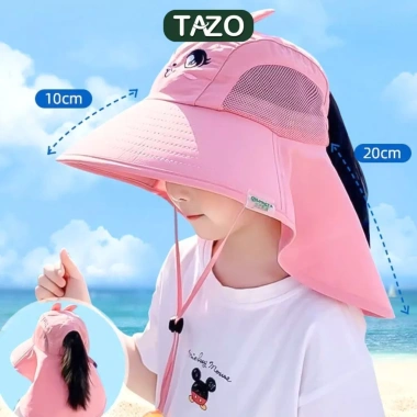 Mũ Chống Nắng Vành Rộng Nhiều Màu Cho Bé - Che Nắng Biển, UV, TAZO - 69.000₫