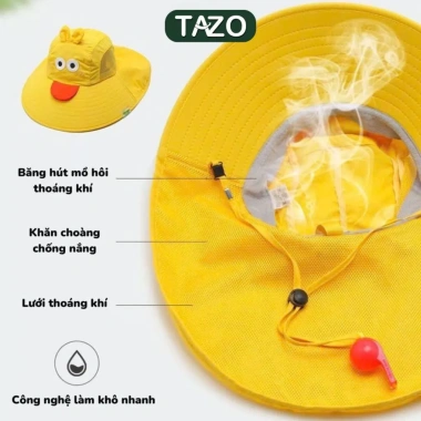 Mũ Chống Nắng Vành Rộng Nhiều Màu Cho Bé - Che Nắng Biển, UV, TAZO - 69.000₫