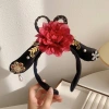 Mũ cổ đại, vòng tóc Hanfu ngọc trai kim cương giả - Hoa retro, vải cổ, băng đô lễ hội 4