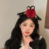 Mũ cổ đại, vòng tóc Hanfu ngọc trai kim cương giả - Hoa retro, vải cổ, băng đô lễ hội 6