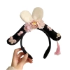 Mũ cổ đại, vòng tóc Hanfu ngọc trai kim cương giả - Hoa retro, vải cổ, băng đô lễ hội 10
