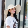 Mũ cói nón cói vành rộng 45cm bo viền phối nơ vải bố siêu xinh giá 55.000 VND 6