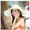 Mũ cói nón cói vành rộng 45cm bo viền phối nơ vải bố siêu xinh giá 55.000 VND 8