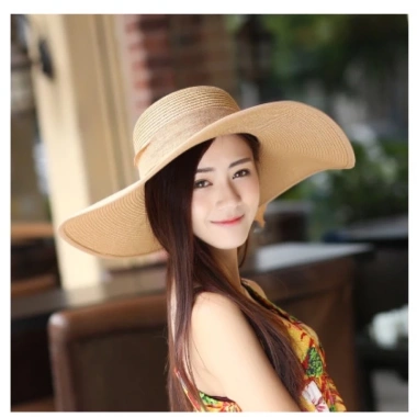 Mũ cói nón cói vành rộng 45cm bo viền phối nơ vải bố siêu xinh giá 55.000 VND 9 Mũ cói nón cói vành rộng 45cm bo viền phối nơ vải bố siêu xinh giá 55.000 VND 9