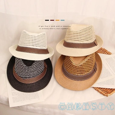 Mũ Cói Rộng Vành Chống UV Vintage Thời Trang Đến Biển Mùa Hè Bé Trai - Giá 76.864₫