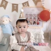 Mũ cói sinh nhật Hàn Quốc Vintage siêu dễ thương, nón vải bố cute cho bé 22.500₫ 5