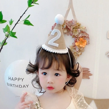 Mũ cói sinh nhật Hàn Quốc Vintage siêu dễ thương, nón vải bố cute cho bé 22.500₫ 7